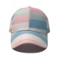 New cross-border colorful striped baseball caps, fashionable and versatile for spring and summer, outdoor colorblock sun hats for men and women.