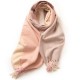 Sweet Japanese and Korean solid color faux cashmere scarves, women's 2025 winter new extended fashionable warm shawls