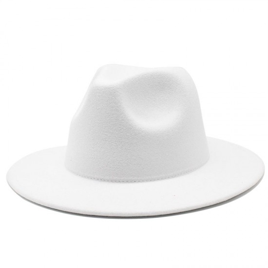 AliExpress Amazon eBay single-color plate men's and women's simple woolen hats with flat brims and wide brims. AliExpress Amazon eBay single-color plate men's and women's simple woolen hats with flat brims and wide brims.