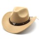 Metallic Bull Head Logo Western Cowboy Hats, Cross-Border Hot Selling Autumn and Winter Wool Jazz Hats, Men's and Women's Felt Hats