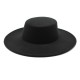 Autumn and winter new cross-border thickened men's and women's hats with 10cm brim, woolen felt flat top hats with wide brims.