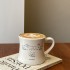 Vintage seaside shell and conch ceramic mug, niche INS slim waist simple coffee cup gift.