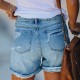 2025 Summer eBay Amazon Wish Street American Ripped Straight-Leg Jeans for Women, Versatile, In Stock