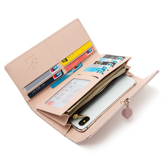 New Japanese and Korean leaf-printed long women's wallet, multifunctional large-capacity student wallet, women's clutch New Japanese and Korean leaf-printed long women's wallet, multifunctional large-capacity student wallet, women's clutch
