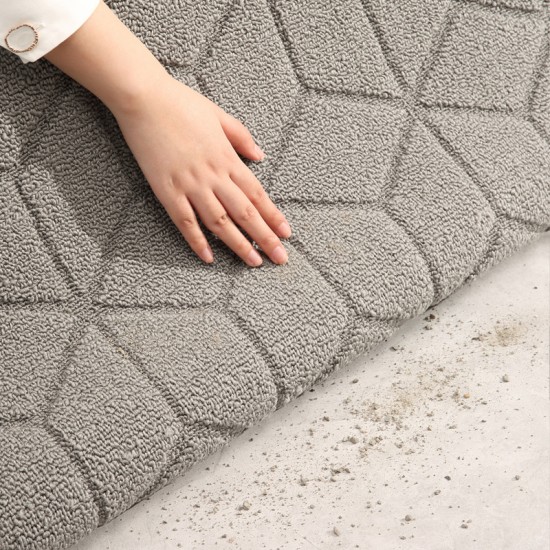 Solid-color entrance doormats, household entrance hallway absorbent, dirt-resistant, non-slip mats.