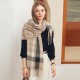 2023 new Wholesale plaid scarves for autumn and winter, faux cashmere tassel scarves for women, European and American street style, thickened and warm neckbands.