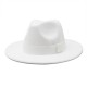 New autumn and winter wide-brim hats for men and women, Korean-style fashionable woolen jazz hat, British-style topper CMN047