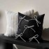 Black and white bow wabi-sabi modern minimalist luxury pillow, influencer homestay bedroom cushion, bay window sofa cushion cover