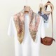 Korean fashionable, pastoral style, floral print, elegant design square scarves, niche, youthful, new silk scarves for mothers