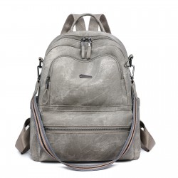 2025 New Trendy Women's Backpack, Korean Style, Versatile, Fashionable, Soft Leather, Small Backpack, Large Capacity, Student Backpack