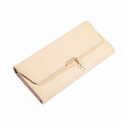 New cross-border new women's long folding wallet, stylish, niche design, multifunctional, large capacity wallet wholesale