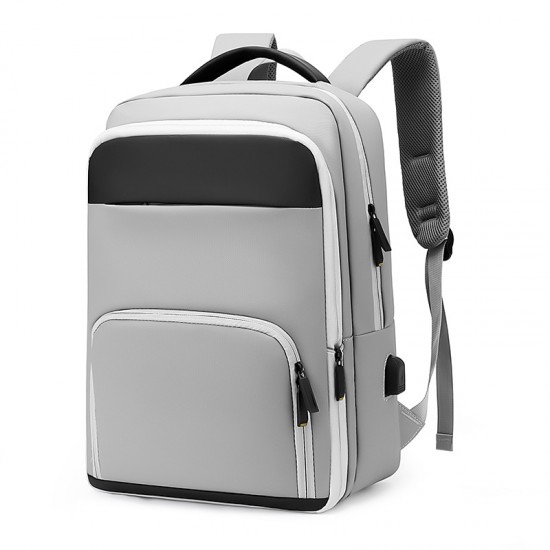 Men's Cross-Border Business Commuter Backpack, Large Capacity, Expandable Waterproof Laptop Bag, Fashionable Travel Backpack