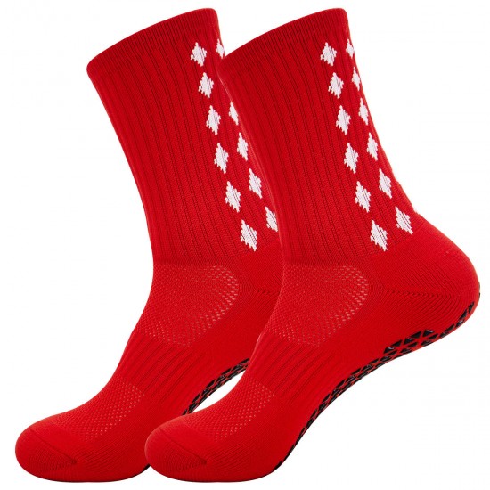 Adult adhesive-coated football socks with thickened towel soles for practical combat, sweat-wicking, breathable mid-length sports non-slip socks