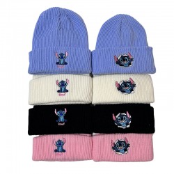 New Cross-Border Stitch Embroidered Knitted Hat, Autumn/Winter Outdoor Warm Men's and Women's Cartoon Anime Beanie