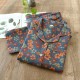 Women's spring and autumn pure cotton yarn-dyed jacquard gauze long-sleeved cardigan, retro pastoral-style all-cotton loungewear set.