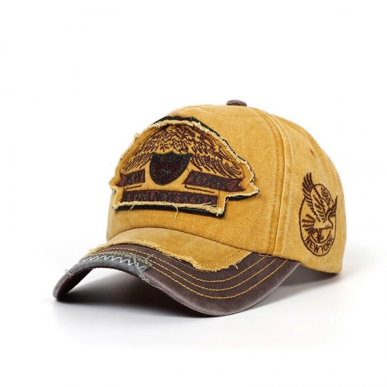 Angels 3D embroidered baseball caps, retro embroidered caps, washed and distressed sun visors.