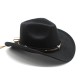 Metallic Bull Head Logo Western Cowboy Hats, Cross-Border Hot Selling Autumn and Winter Wool Jazz Hats, Men's and Women's Felt Hats