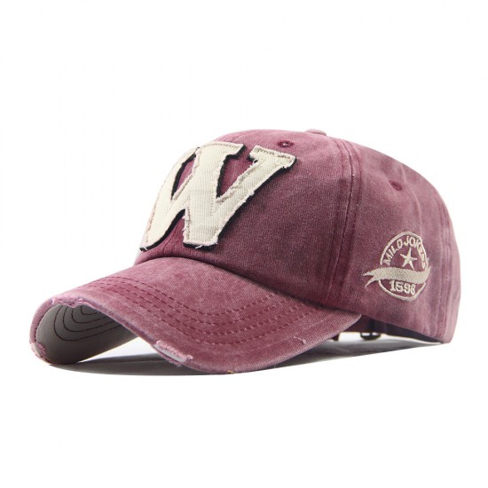 New cross-border cotton Feans large-letter embroidered baseball caps, washed and distressed outdoor caps, wholesale.