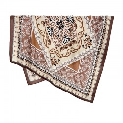 Korean cashew flower fashionable and elegant thin 90cm small square scarf for women, professional decorative scarf, dual-use shawl for outerwear