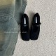 Square-Toed Mary Jane Shoes for Women, Fall/Winter 2023 New Suede Strappy Retro Dress-Paired Plush Shoes