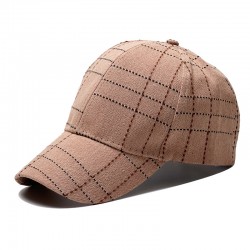 New cross-border plaid baseball caps, men's casual retro caps, spring and autumn, all-season caps, wholesale.