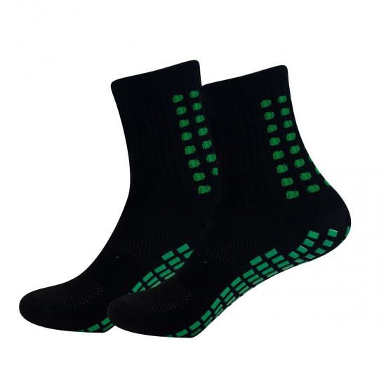 Men's football socks, square-shaped rubberized mid-calf socks, adult sports socks, sweat-wicking, non-slip and shock-absorbing rubberized rubberized socks