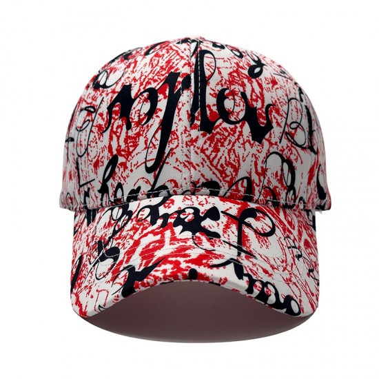 New cross-border sun hat, men's and women's personalized trendy versatile sun hat, colorful graffiti lettered baseball cap, baseball cap
