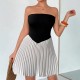French bow evening gown for women, summer European and American style, sexy, socialite backless tube top dress French bow evening gown for women, summer European and American style, sexy, socialite backless tube top dress