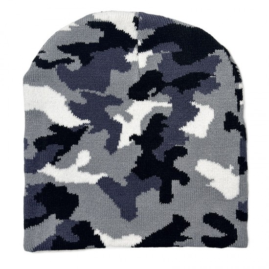 Best-selling cross-border camouflage hats. Jacquard knitted hats for autumn and winter, versatile dome-shaped warm outdoor hoodies, trendy cold-weather hats.