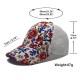 New cross-border floral mesh baseball hats for women, spring and summer casual sun hats, fashionable printed curved brim baseball hats New cross-border floral mesh baseball hats for women, spring and summer casual sun hats, fashionable printed curved brim baseball hats