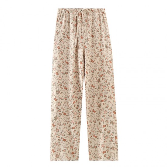 Floral patterned camisole nightgown for women, pure cotton gauze, sweet and cute, thin, Japanese-style summer girls' pajamas, plus-size loungewear Floral patterned camisole nightgown for women, pure cotton gauze, sweet and cute, thin, Japanese-style summer girls' pajamas, plus-size loungewear