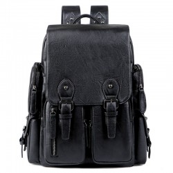 Large-capacity men's bags, PU leather backpacks, high-end, fashionable backpacks, messenger briefcases