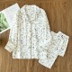 New cotton gauze pajamas for women, spring, autumn, and summer, long-sleeved, all-cotton, thin, simple loungewear set suitable for outerwear New cotton gauze pajamas for women, spring, autumn, and summer, long-sleeved, all-cotton, thin, simple loungewear set suitable for outerwear