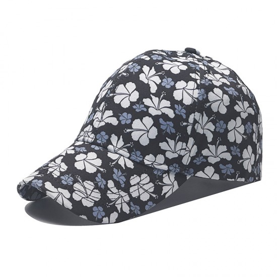 Cross-border pure cotton personalized small floral print baseball hats, versatile outdoor tie-dye hats