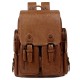Large-capacity men's bags, PU leather backpacks, high-end, fashionable backpacks, messenger briefcases
