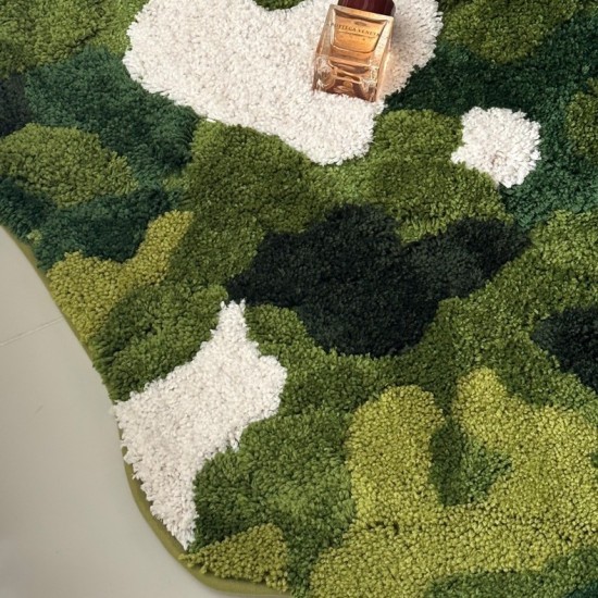 Forest moss carpet, bedroom bedside rug, thick plush, living room sofa and chair mat, quick-drying absorbent bathroom mat. Forest moss carpet, bedroom bedside rug, thick plush, living room sofa and chair mat, quick-drying absorbent bathroom mat.