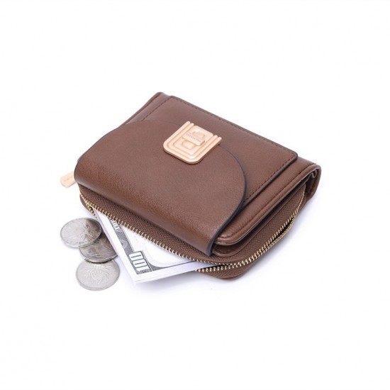 Lianbu New Short Wallet, Fashionable and Versatile Folding zipper student coin purse, in stock, wholesale.