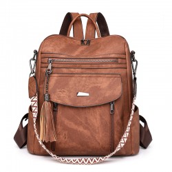 2025 spring cross-border trend PU women's bags, casual and multifunctional backpack wholesale