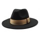 20 21 Autumn and Winter Wide-Brimmed Hats, Fashionable Wool Flat-Brimmed Men's and Women's Wool Panama Jazz Fedora