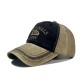 Letter Embroidered Colorblock Soft Top, Cross-Border Amazon Washable Coated Baseball Cap, Large Head Circumference Outdoor Baseball Cap