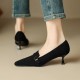 Female closed-toe half-slippers with built-in height-enhancing bows, sweet, shallow-cut Mary Janes with rhinestone straps.