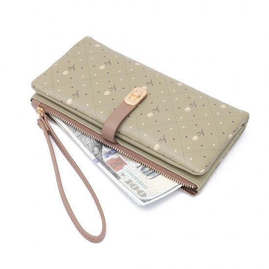Lianbu new style Women's long wallet, large capacity, multifunctional phone bag, stylish printed clutch, wallet, purse