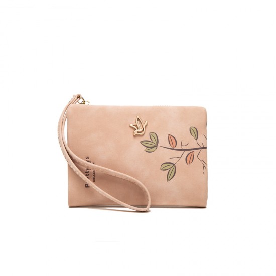 Prettyzys' new women's wallet, a short, frosted, retro, casual, PU, ​​student wallet.