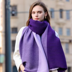 2025 new double-sided wrinkled colorblock faux cashmere scarves, a luxurious and versatile winter scarf for women.