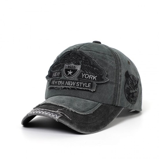Angels 3D embroidered baseball caps, retro embroidered caps, washed and distressed sun visors.