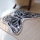 French retro bedroom carpet, luxury living room coffee table, thickened soundproof floor mat, black and white butterfly bedside mat. French retro bedroom carpet, luxury living room coffee table, thickened soundproof floor mat, black and white butterfly bedside mat.