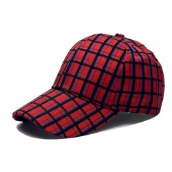 Foreign trade cross-border hat wholesale fashionable plaid baseball caps for women, outdoor sun protection, sun visor, hardtop baseball caps for men, casual wear.
