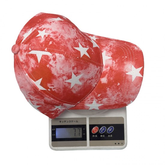 New five-pointed star-patterned baseball caps for men and women, tie-dyed and colorful graffiti baseball caps for summer outdoor sun protection.
