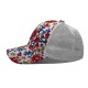 New cross-border floral mesh baseball hats for women, spring and summer casual sun hats, fashionable printed curved brim baseball hats New cross-border floral mesh baseball hats for women, spring and summer casual sun hats, fashionable printed curved brim baseball hats