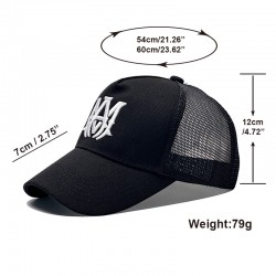 Cross-border washed distressed embroidered baseball caps, outdoor sports visor hats, men's and women's retro embroidered baseball caps
